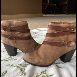 Strapped vintage style booties